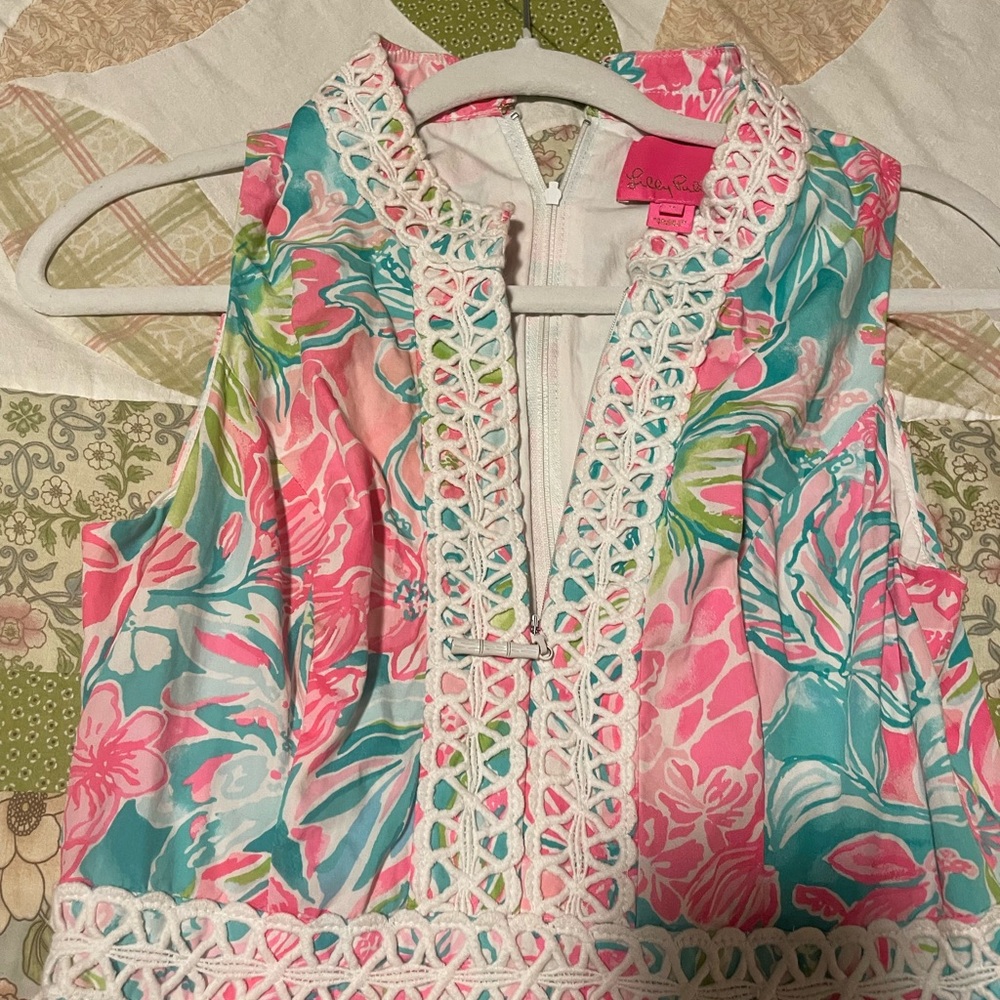 Lilly Pulitzer Aline floral mutli-color dress. Beautiful size 0 - Picture 10 of 11